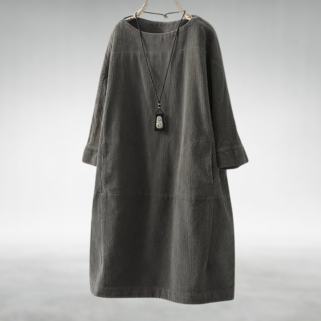 Margot | Relaxed Corduroy Midi Dress
