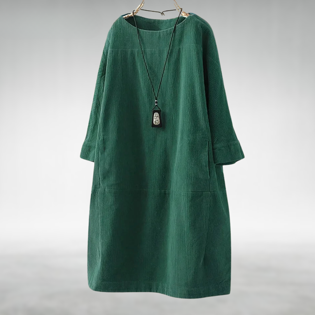 Margot | Relaxed Corduroy Midi Dress