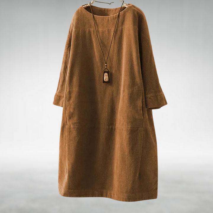 Margot | Relaxed Corduroy Midi Dress