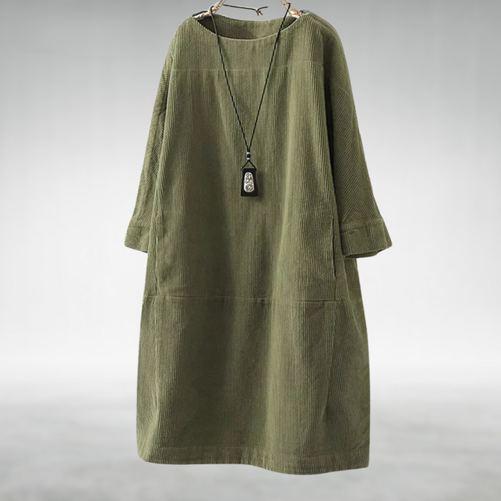 Margot | Relaxed Corduroy Midi Dress