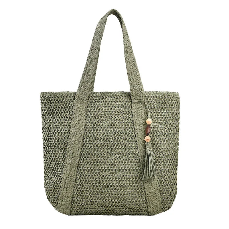 Large Raffia Boho Beach Bag