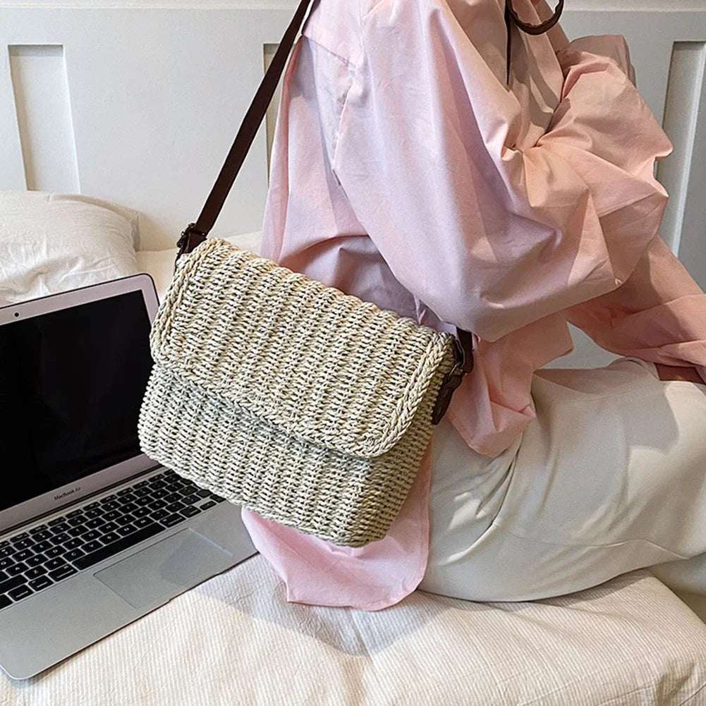 Bohemian Straw Shoulder Bag