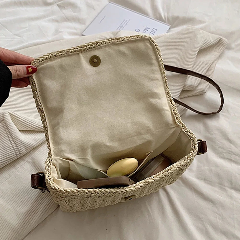 Bohemian Straw Shoulder Bag